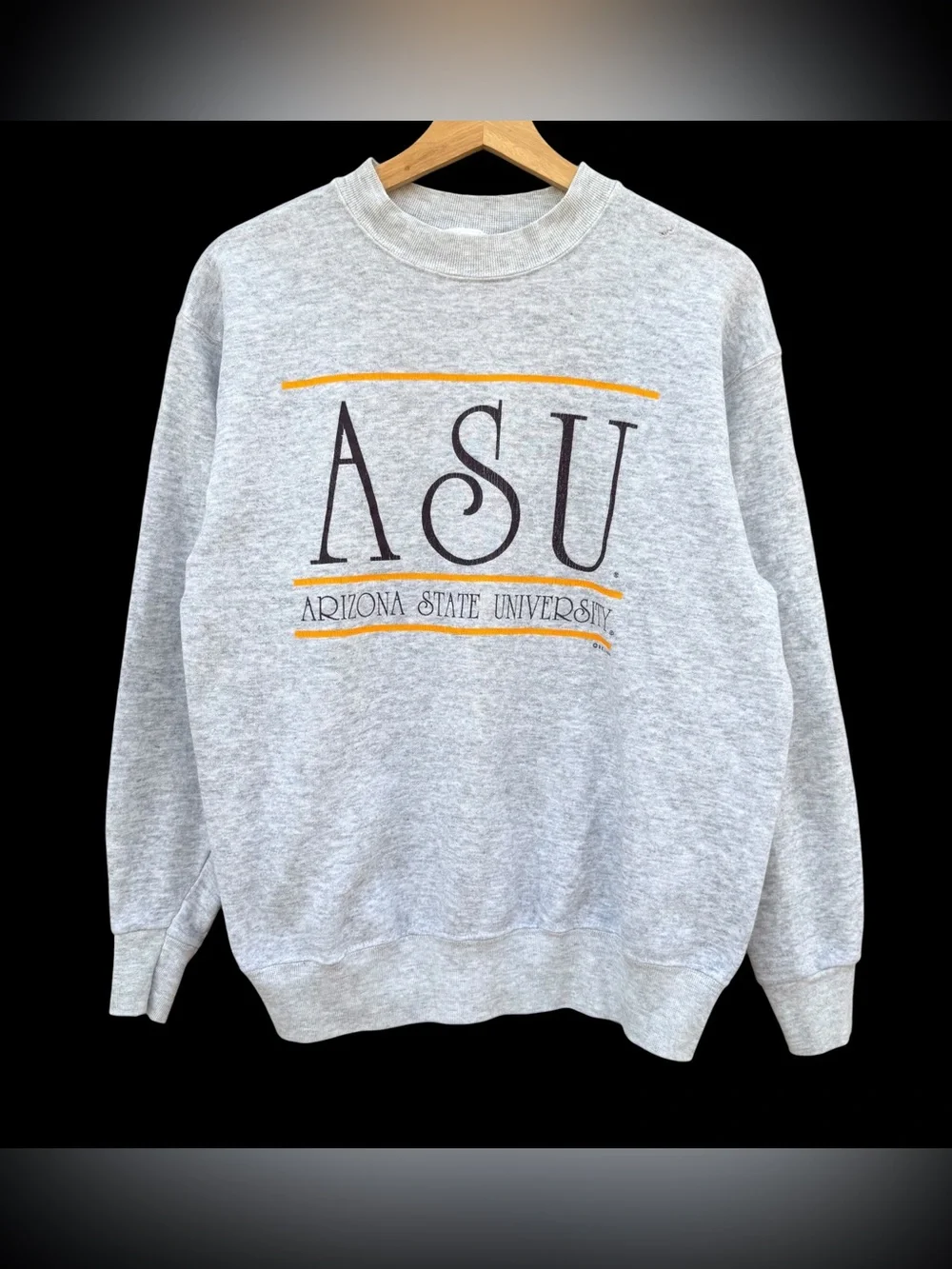 Vintage 1990 Arizona State University Sweatshirt Gray Medium Tultex 90s ASU
